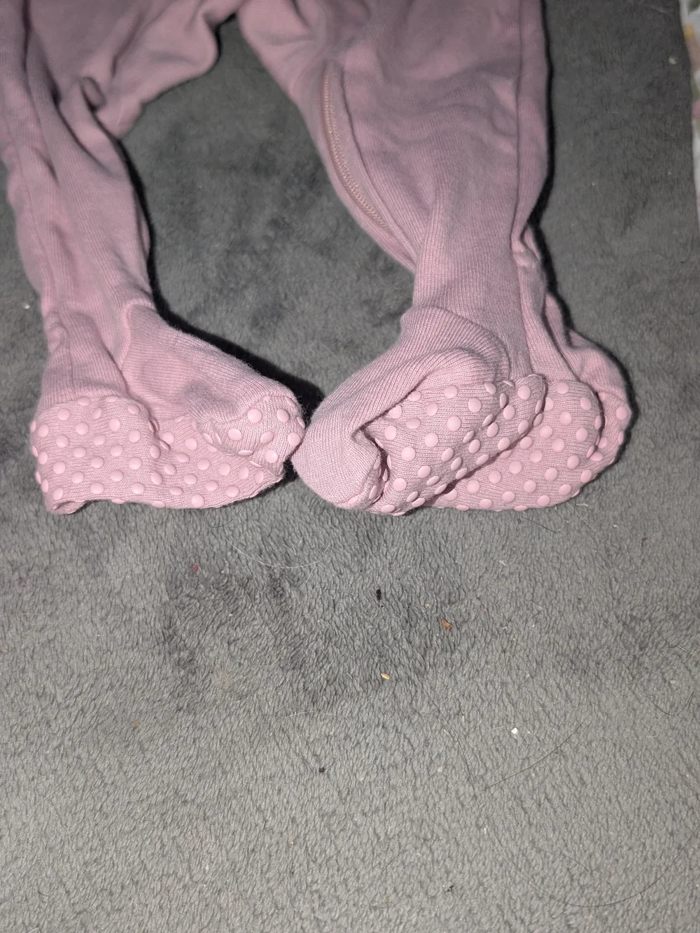 cloud island Pink & Floral Footed One-Piece Sleepers